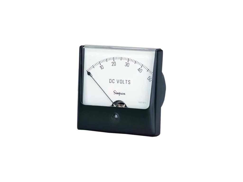 Simpson 04380 Model 1327 3-1/2' DC Microammeter Self-Shielding Movement Wide-Vue