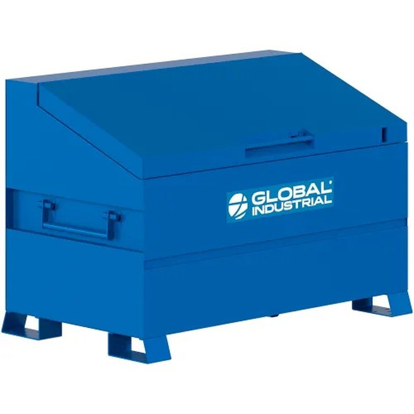 Global Industrial? Jobsite Slope Lid Chest, 41 Cu. Ft., Steel, Blue