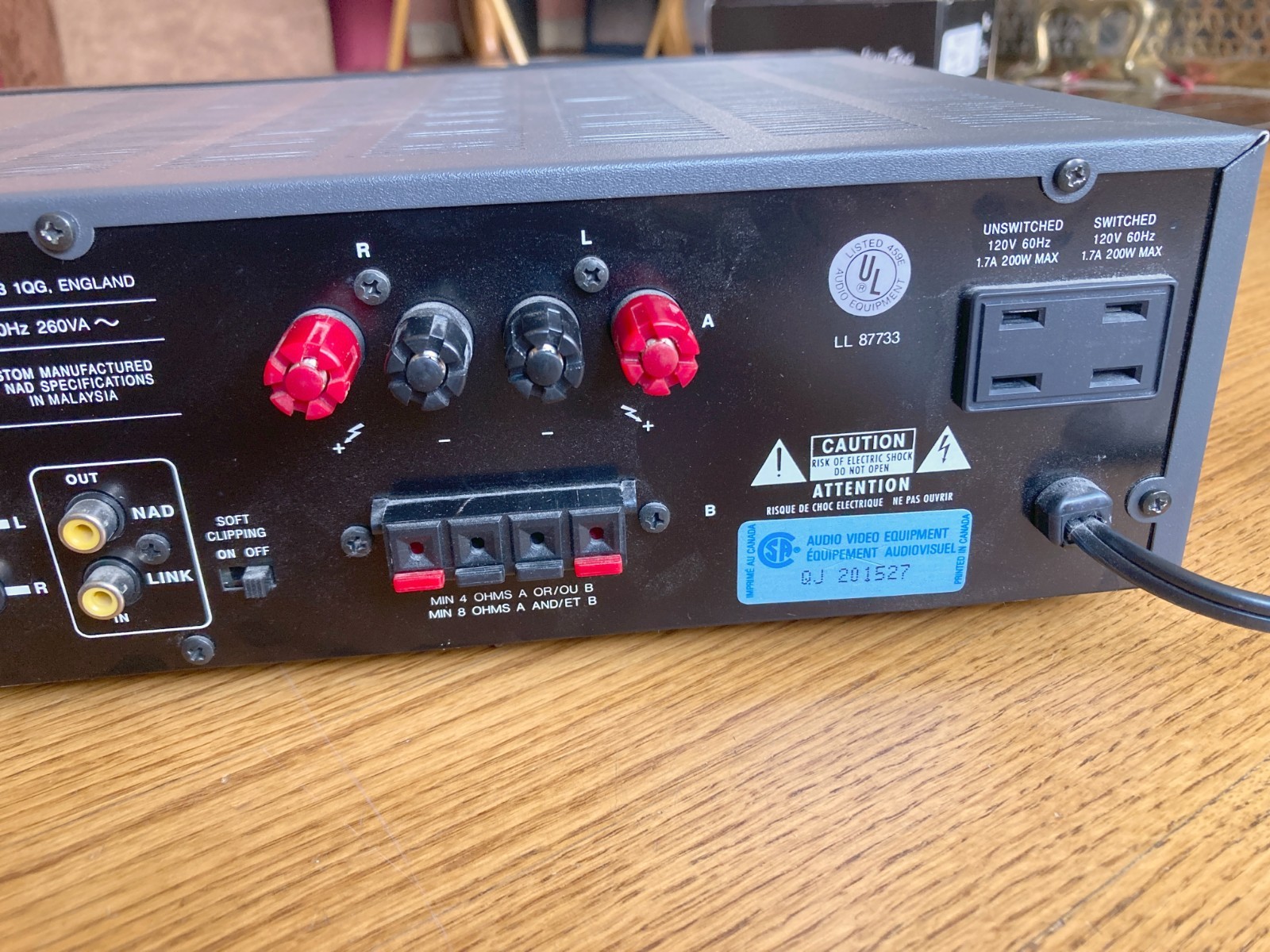 NAD 705 Stereo Receiver Working. Bundle Remote - back light needs replacing.