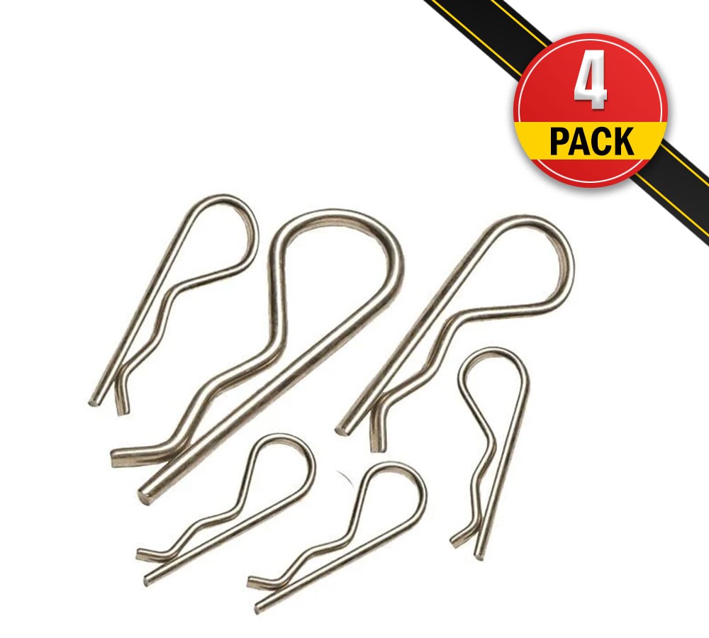 AgraLink Steel Hair Pin Clips, 1/8", Fits Pins 1/2" - 7/8" - 4 Pack (24 Pcs) ...