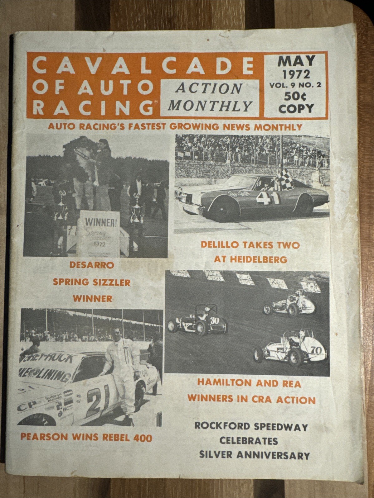 1972 Cavalcade of Auto Racing Action Monthly, Great Racing Photos