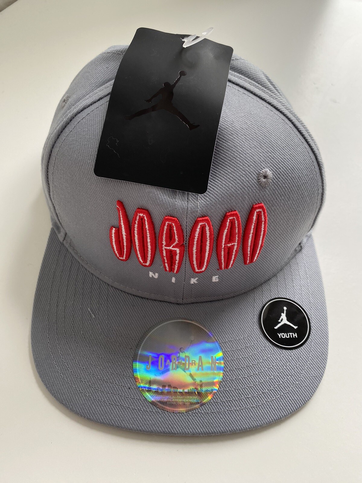 New NIKE Air Jordan Club Baseball Cap Hat Gray YOUTH BOYS  NWT Jumpman Unisex