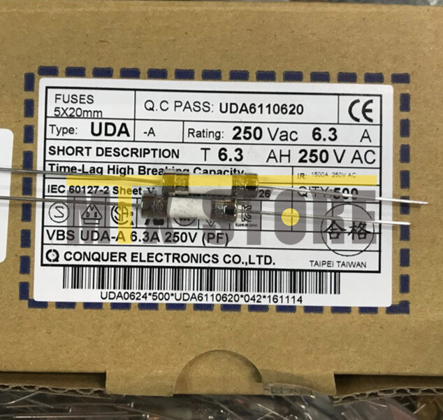 10pcs T6,3AH250V' T6,3A 250V' T6,3 H250V' cartridge CERAMIC Fuses 5X20mm NEW