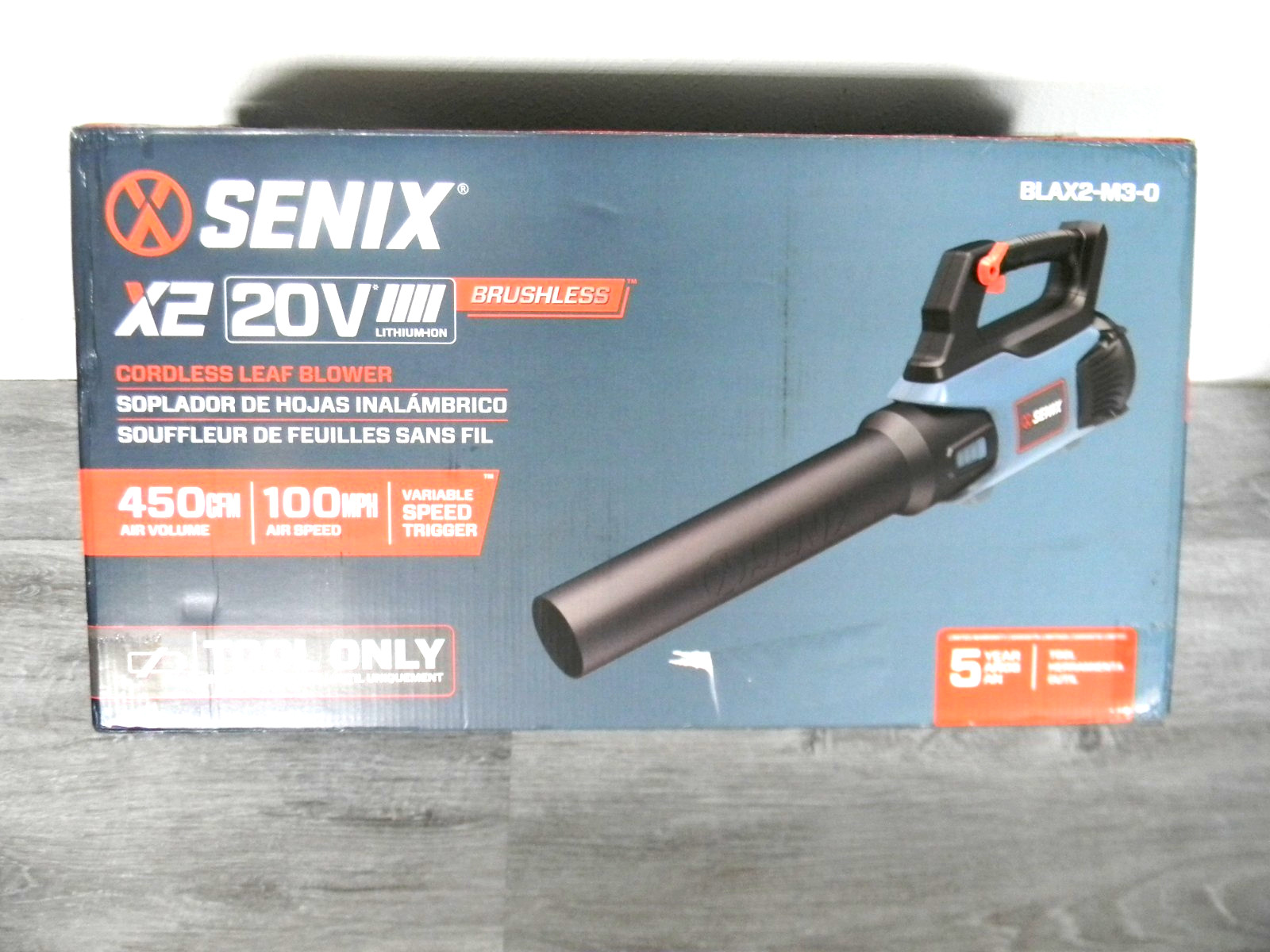 NEW SENIX X2 20Volt 20V Brushless Cordless Leaf Blower 450CFM 100MPH Tool Only
