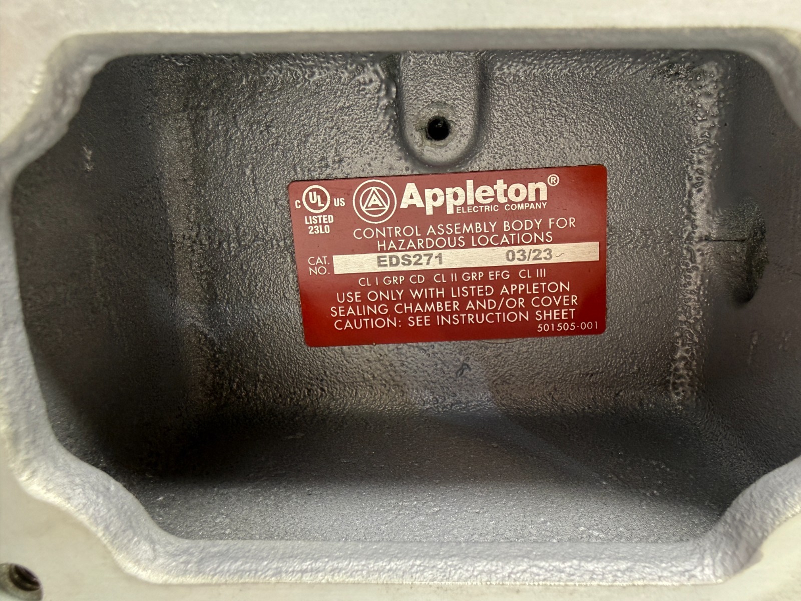 APPLETON EDSF12 + EFSFR1Q + EDS271 = EDS2129 20A Explosionproof Switch Assembly