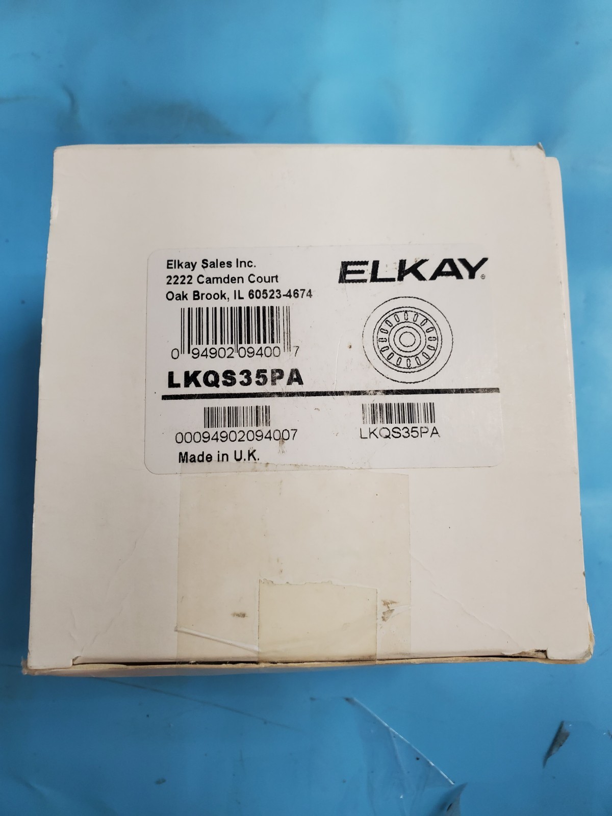 Elkay LKQS35PA Polymer Drain Fitting with Removable Basket Strainer and Rubbe...