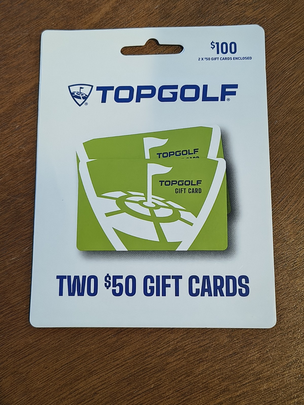 **$100 TopGolf Gift Card 2 cards both $50 dollars Free Fast Shipping!