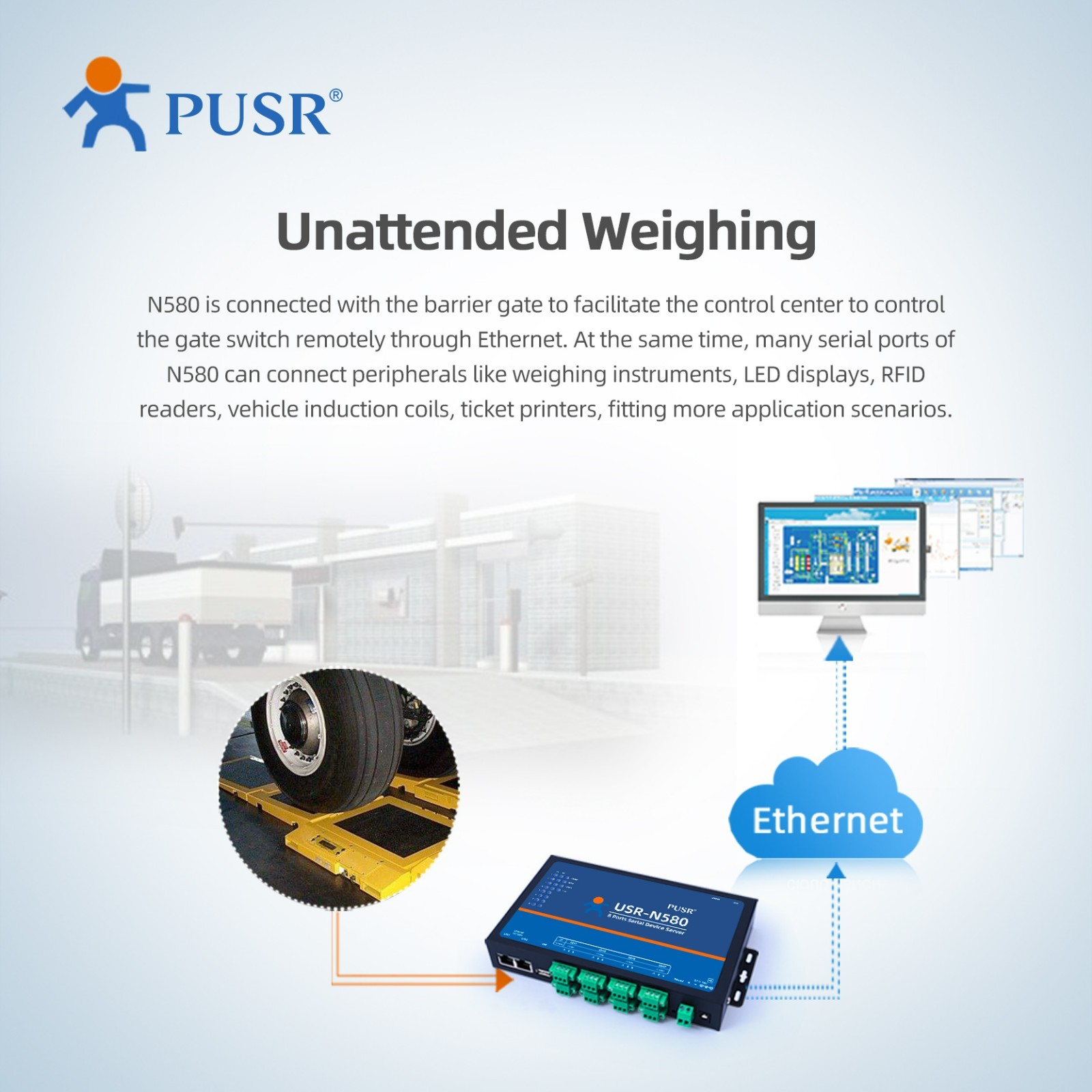 PUSR 8 Port RS485 to Ethernet Serial to Ethernet Converter Modbus MQTT USR-N580
