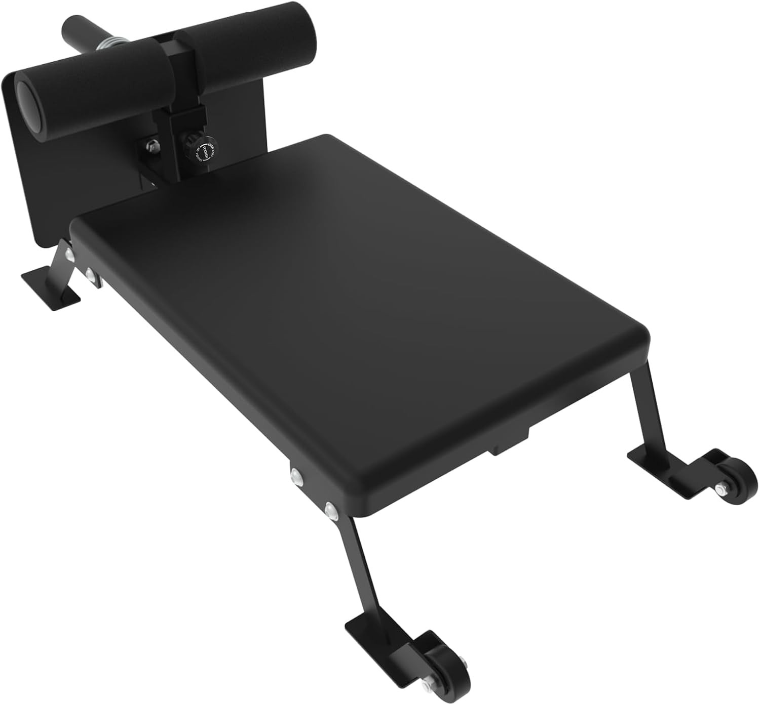 Steel Nordic Hamstring Curl Machine with Thick Pad Height Adjustable w/ Wheel