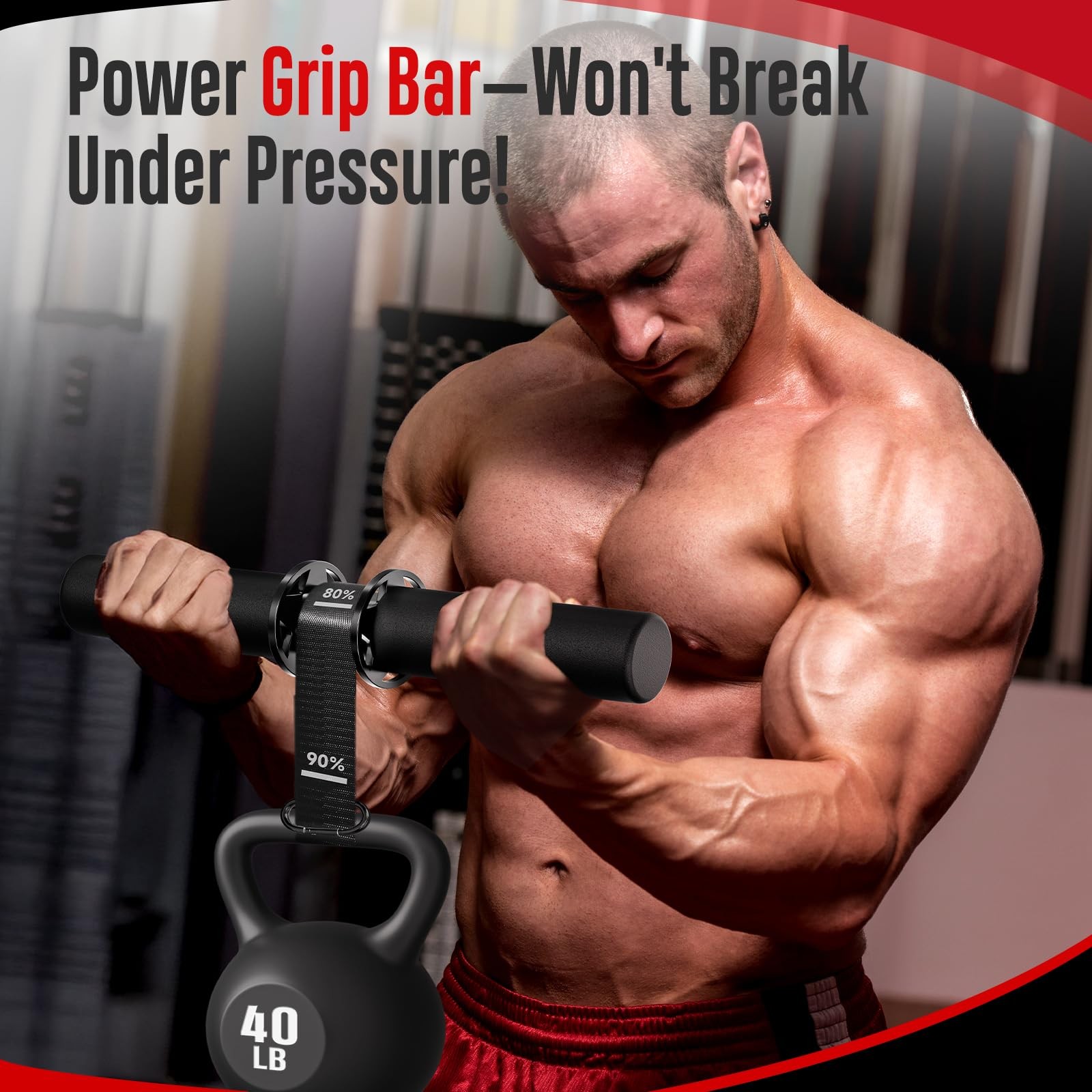 Forearm Strengthener & Wrist Roller - Forearm Strength Trainer