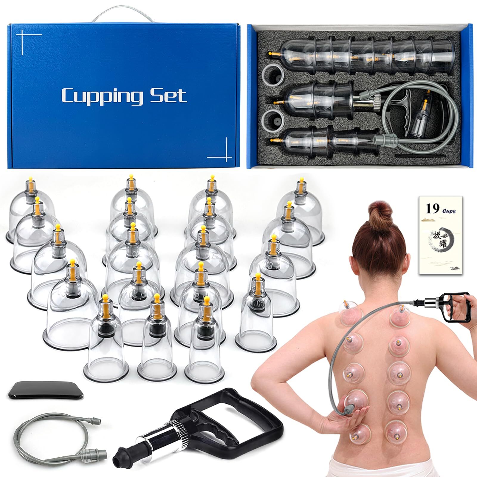 Cupping Therapy Set, 19 Cups Cupping Kit for Massage Therapy, Cupping Set wit...