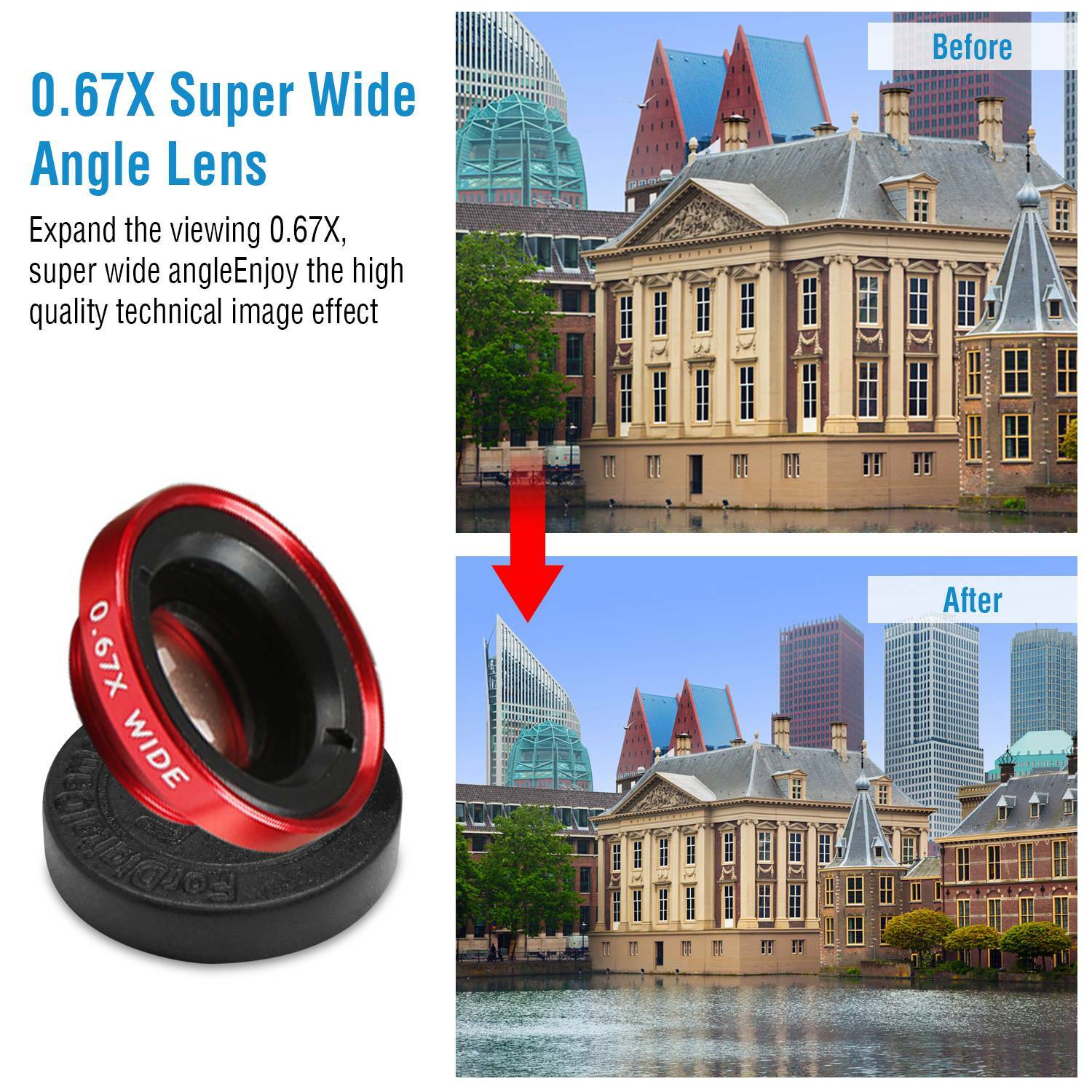 3 in1 Wide Angle+Fish Eye+Macro Camera Lens For Smart Cellphone Universal