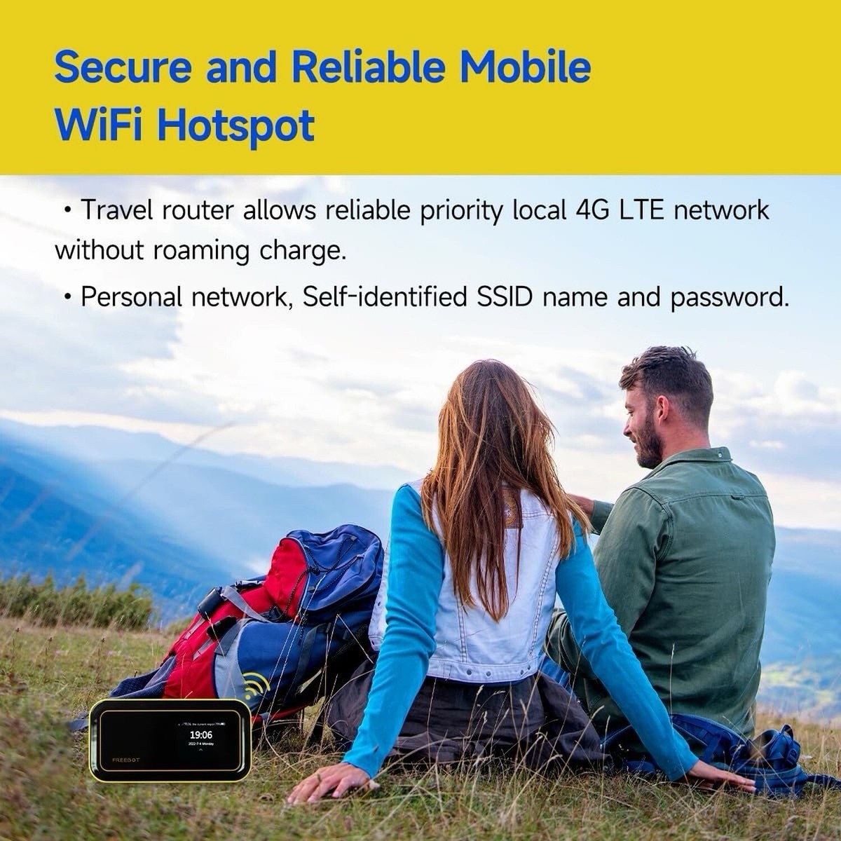 FREEBOT 4G LTE Mobile Hotspot Router - Open box