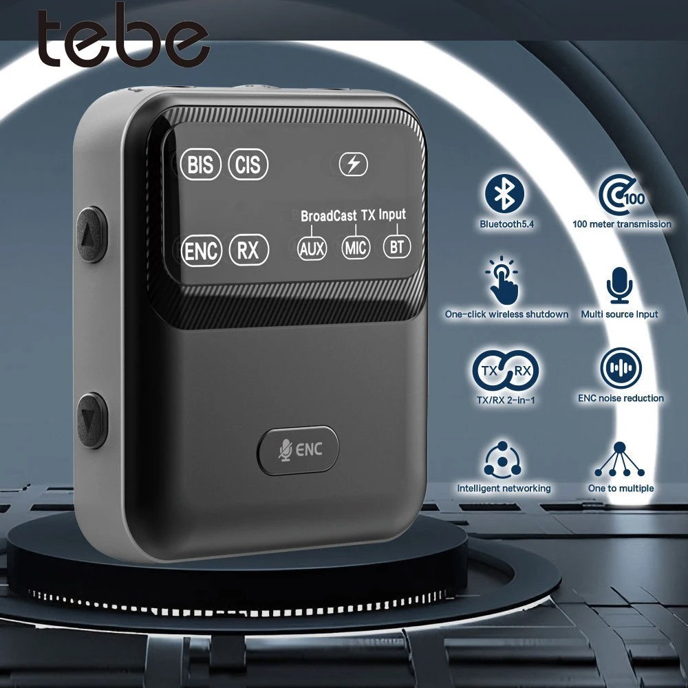 Tebe AAC Bluetooth 5.4 Audio Receiver ENC Wireless Broadcast Transmitter