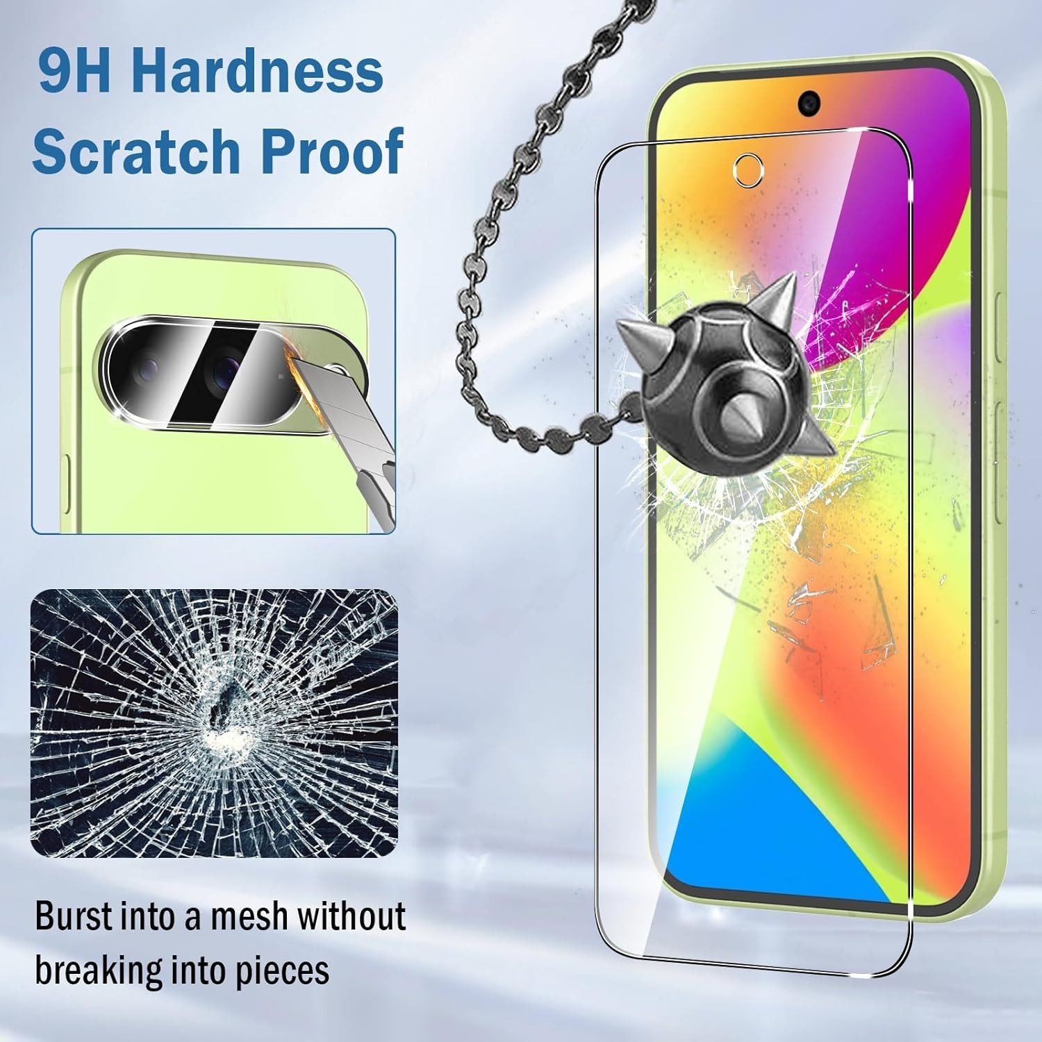 2+2 Pack for Google Pixel 10 Screen Protector with Camera Lens Protector,with Al