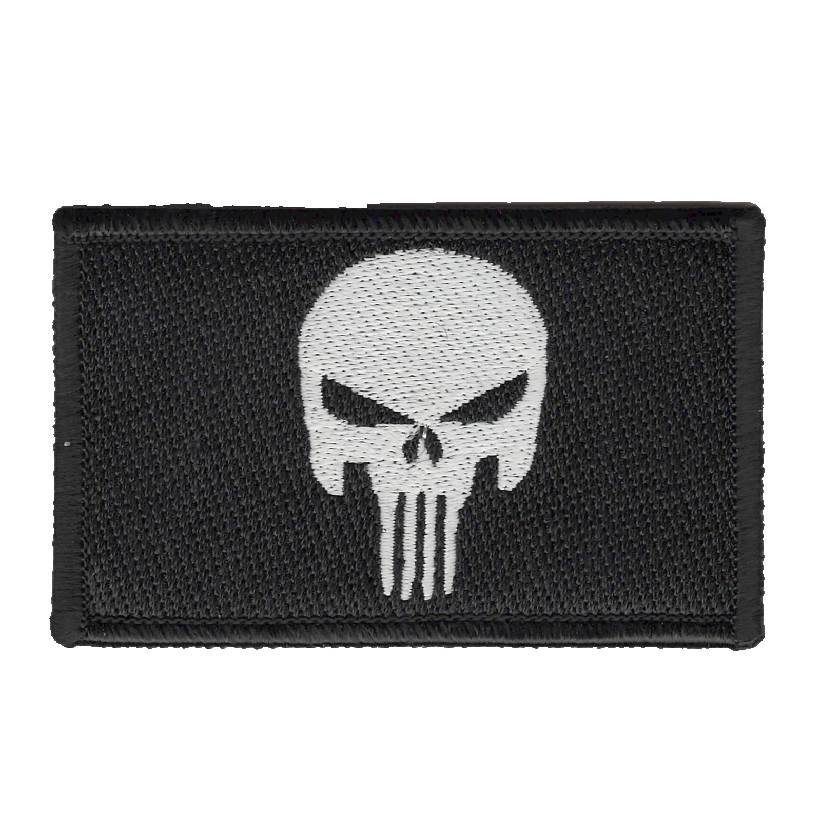 Punisher Skull Patch Tactical Black Embroidered (3.25") Morale Badge for Vest