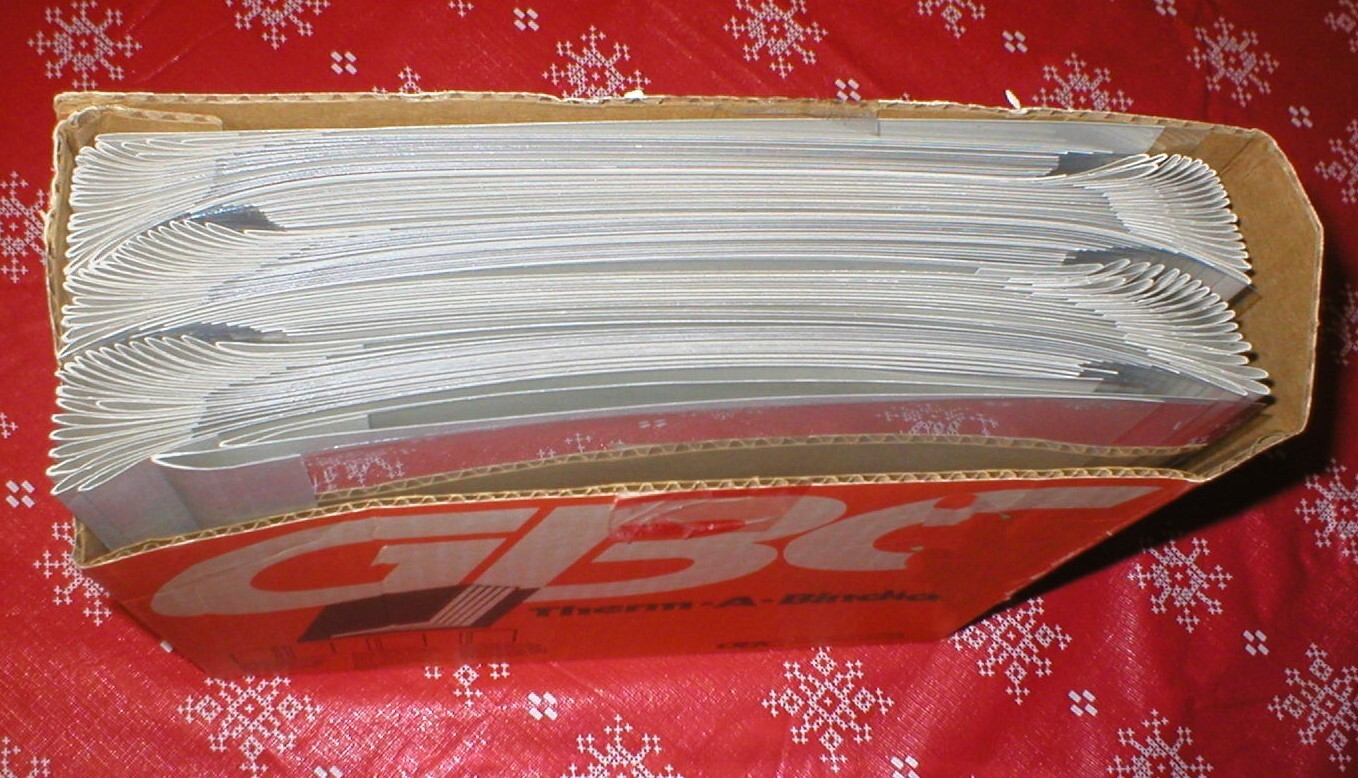 GBC GRAY THERM-A-BINDERS OPEN BOX SOLD AS IS