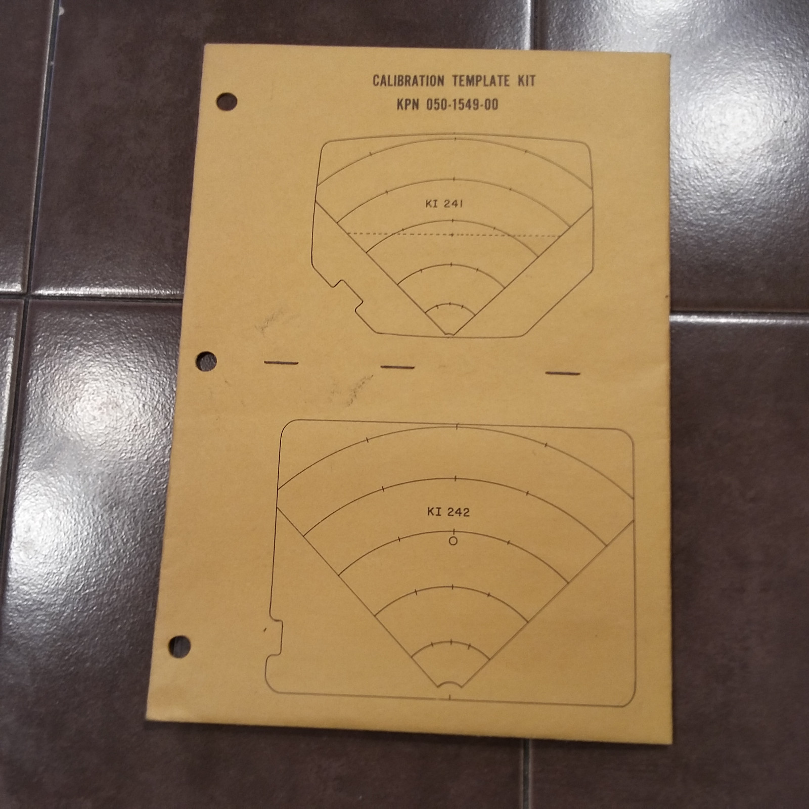 King 050-1549-00;  KI 241 & KI 242 Indicator Calibration Templates, Range Grids