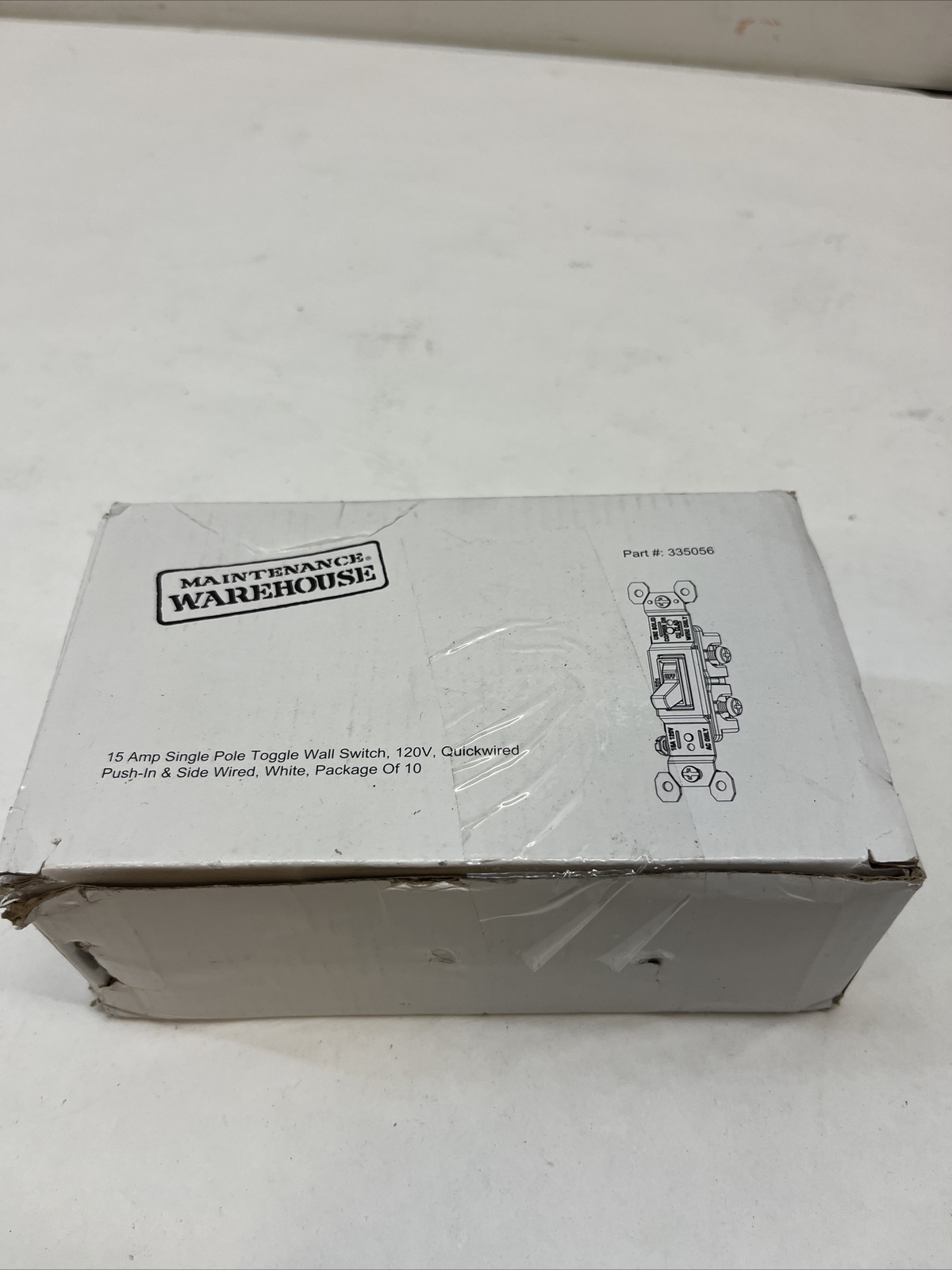 Maintenance Warehouse® 15 Amp 1-Pole Quick/Side-Wired Toggle Wall Switch 10-Pack