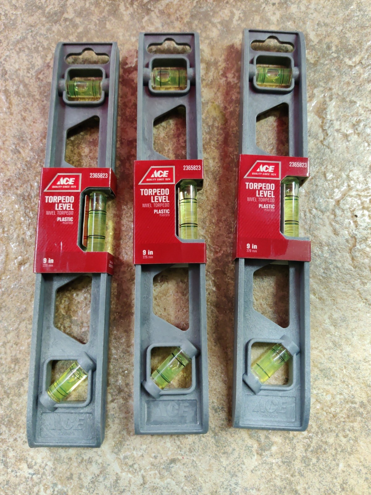 3 Pack Ace 9 Inch Torpedo Levels MFG 2365823