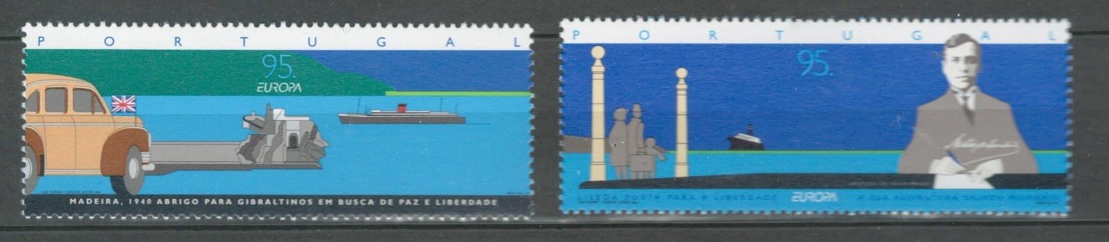 PORTUGAL  EUROPA PEACE & LIBERTY COMMEMORATIVE  MNH SET LOT (PEA 530)