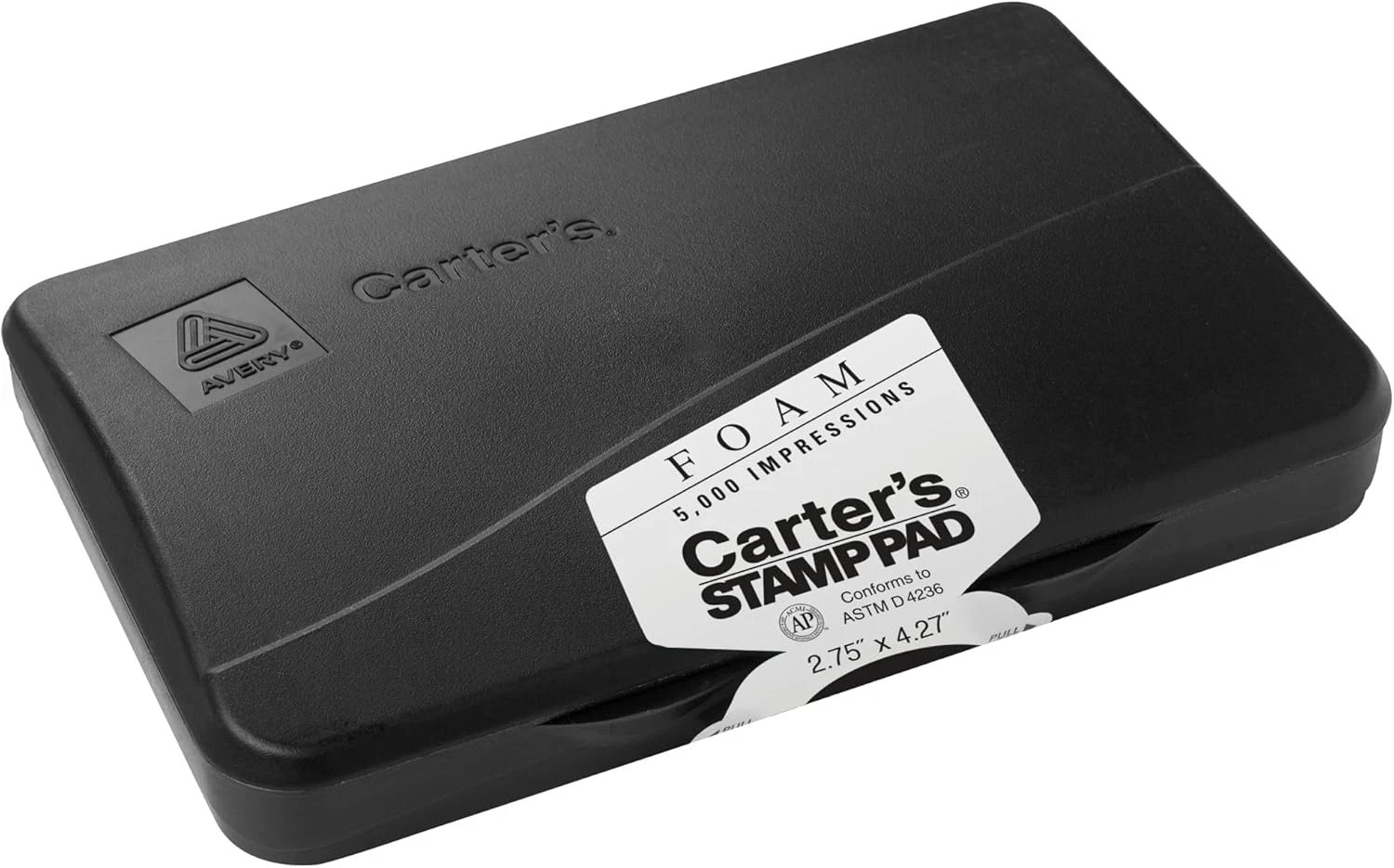 Carter'S Foam Stamp Pad, 2.75 X 4.25 Inch, Black, 1 Pad (21381)