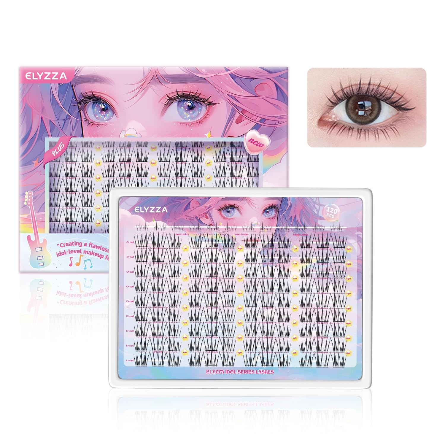 Elyzza Idol Lash Extension Kit 10-12mm 126 count (Pack of 1), Single Box