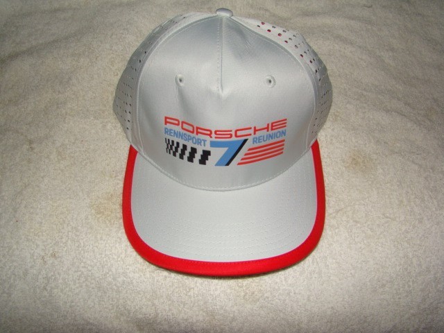 New Authentic Porsche Rennsport Reunion 7 Baseball Hat Cap Light Grey Adjustable