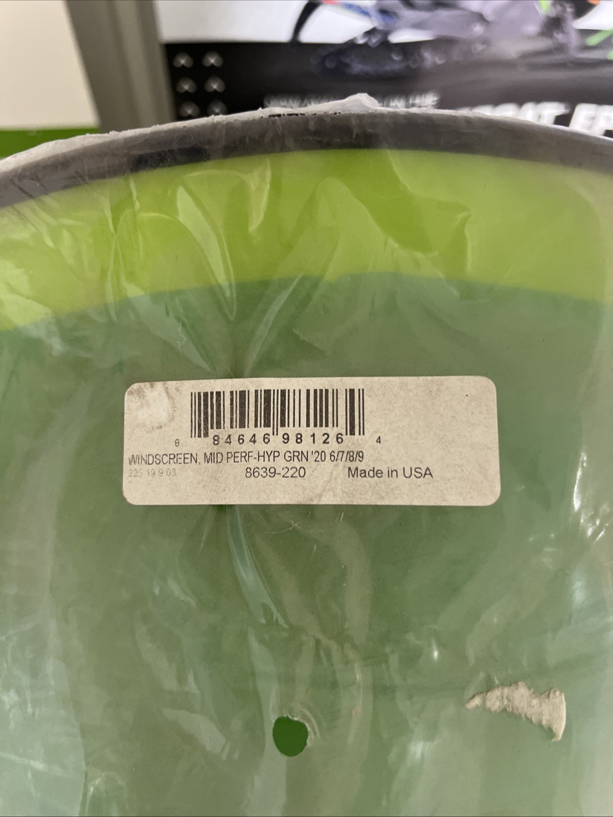 OEM Arctic Cat Snowmobile Mid Performance Windshield Hyper Green 8639-220