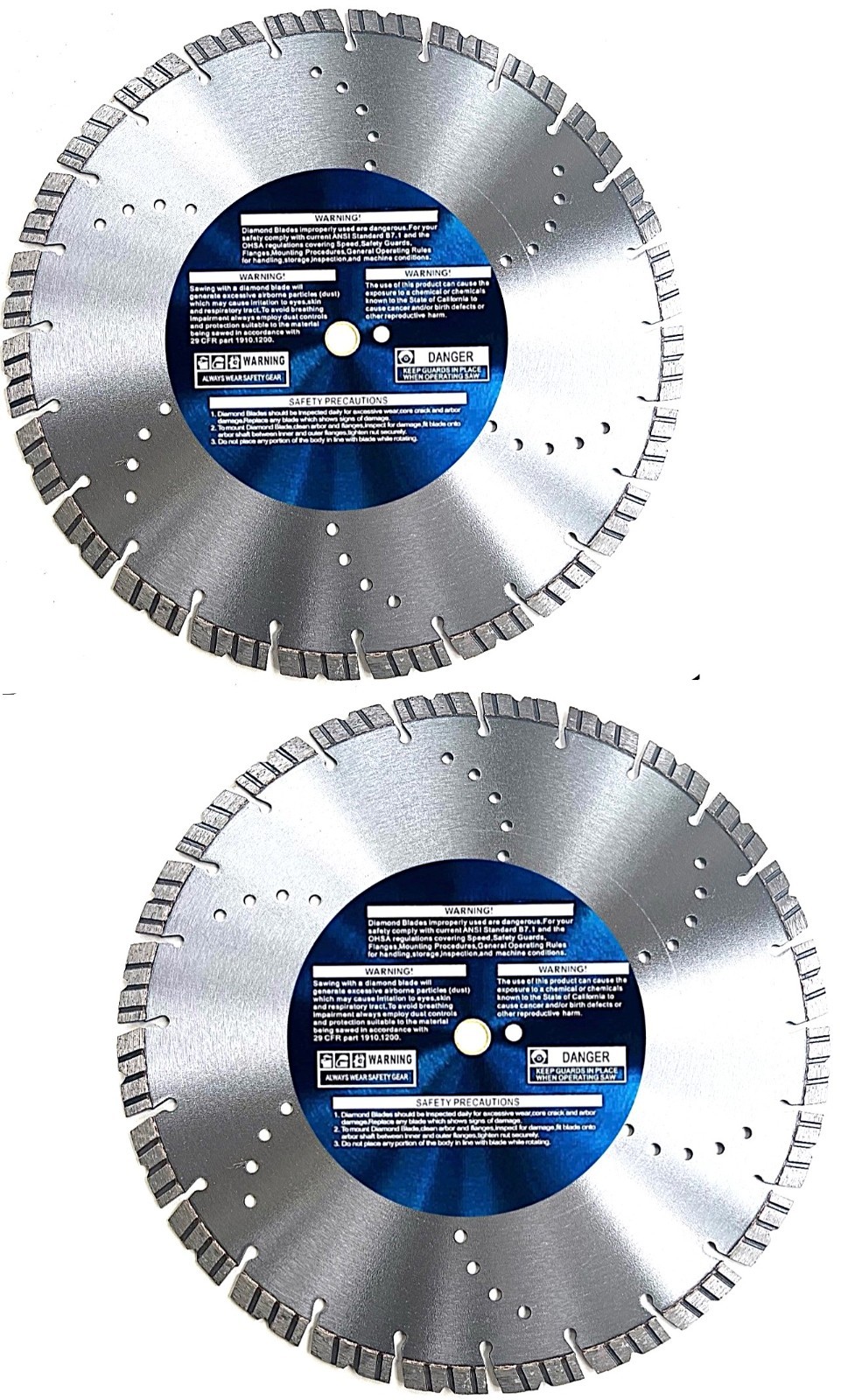 2-14" NEW DESIGN Laser Turbo CUT ALL REBAR/CONCRETE/STONE Diamond Saw Blade
