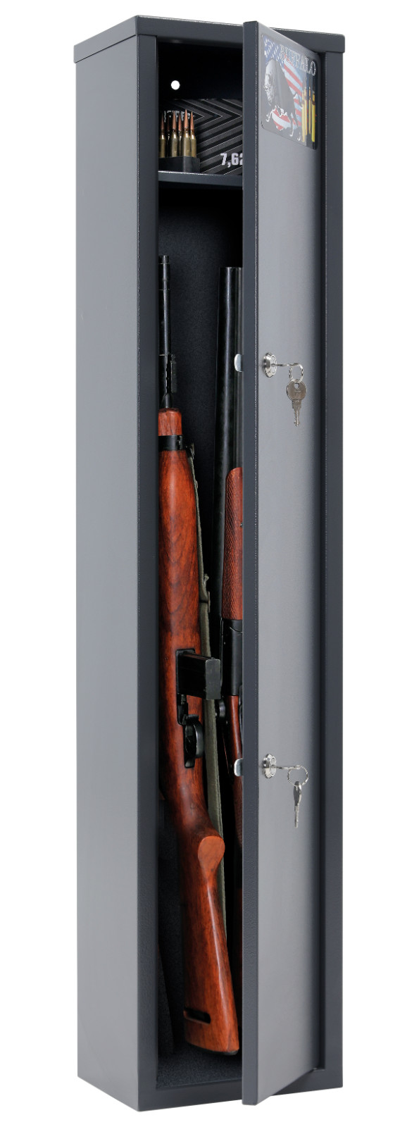 Safe Buffalo 1215 Gun Rifle (36"-45") Shotgun Metal Security Cabinet Storage