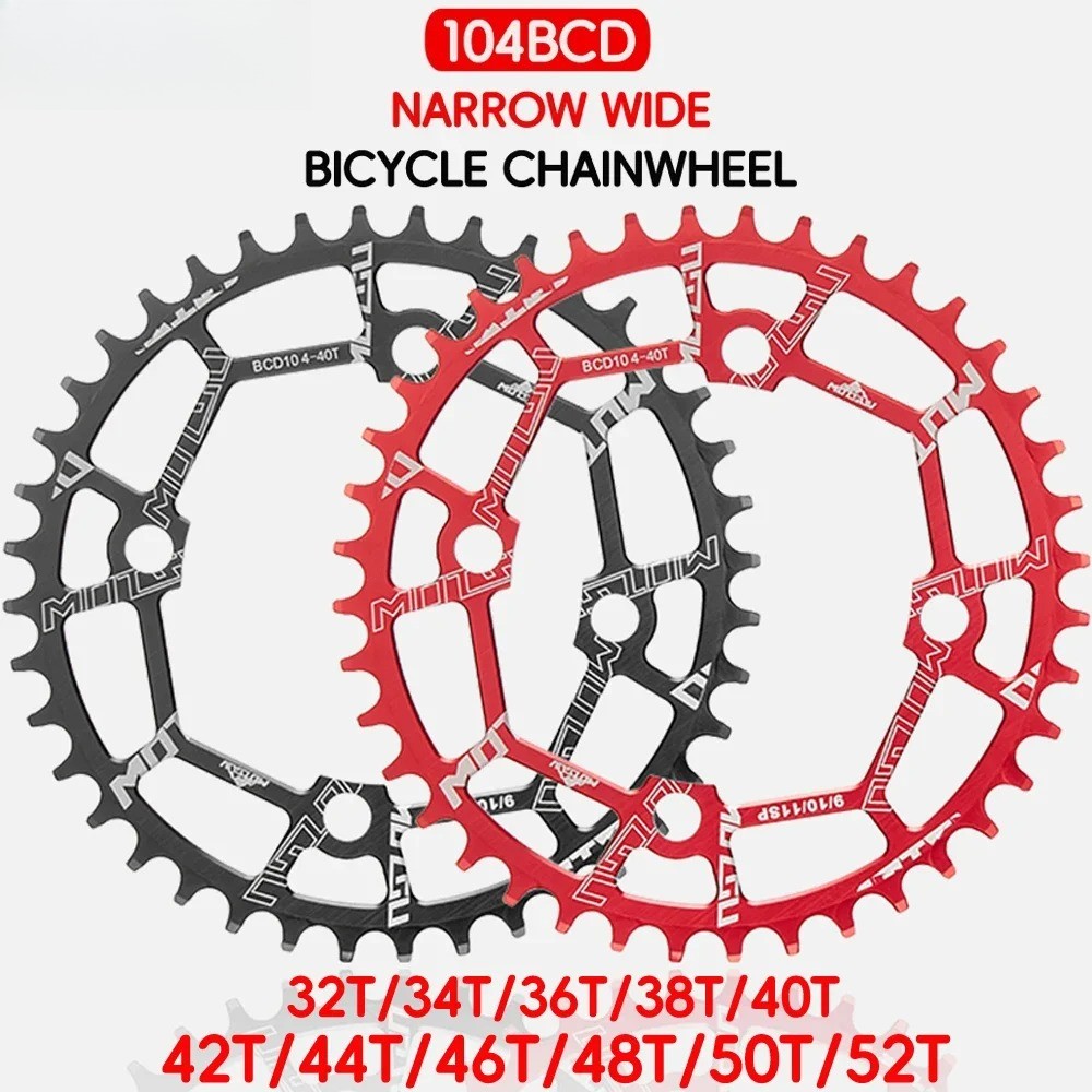 Road MTB Bicycle Crank Round Star Ring 104BCD Wide Narrow Chainring 32T-52T