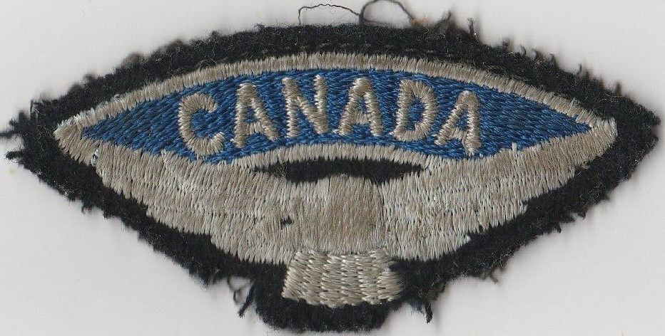 WW11 CANADA MILITARY CLOTH SILVER WINGS PATCH