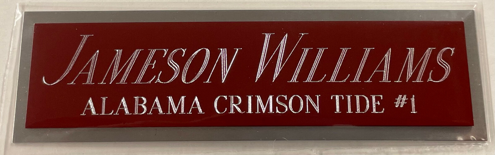 JAMESON WILLIAMS ALABAMA NAMEPLATE AUTOGRAPH SIGNED FOOTBALL-HELMET-PHOTO-JERSEY