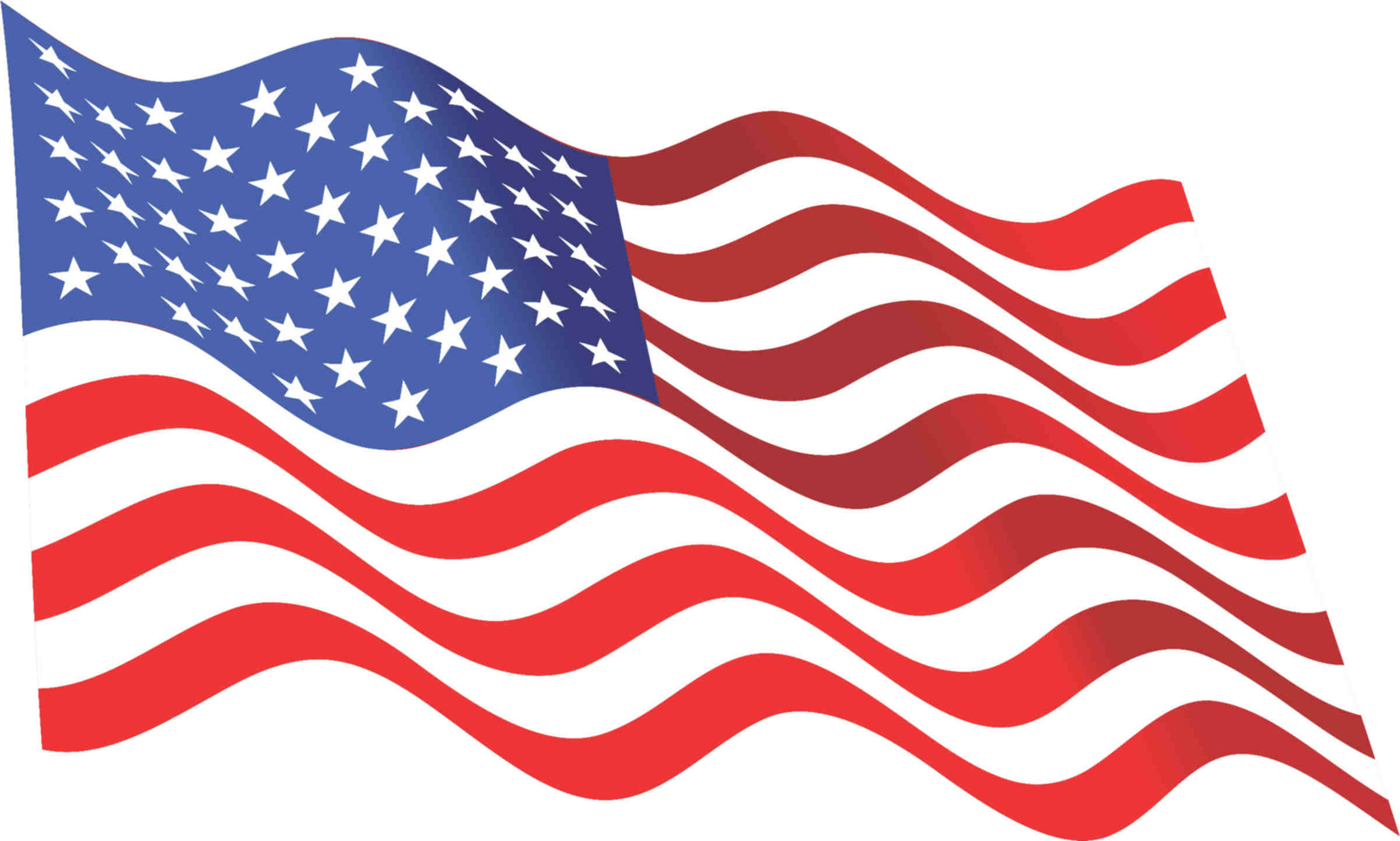 8 X 5 Waving American Flag Sticker Decal Truck Window Car Door Bumper Stickers