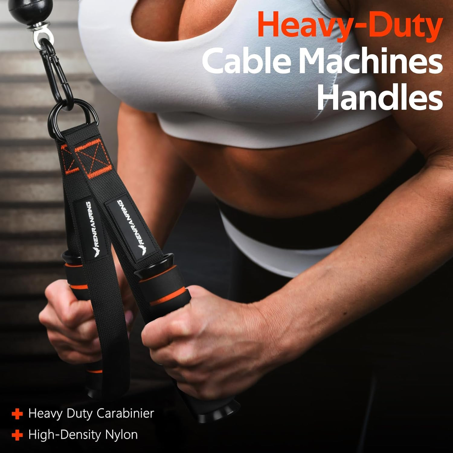 Gym Exercise Handles, Replacement Handle Attachments for Cable Machine Pulleys,