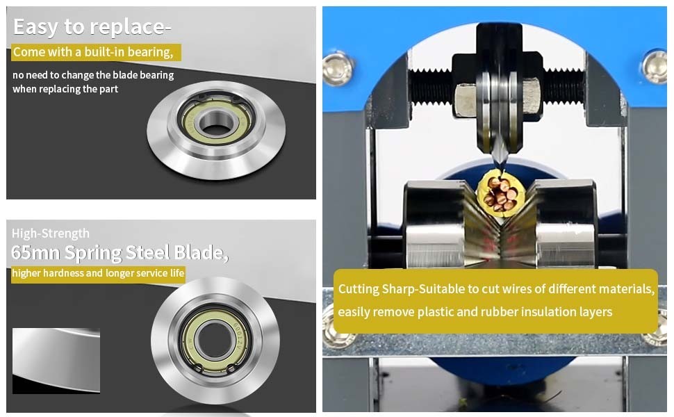 Upgraded Replacement Blade for Copper Wire Stripping Machine Powered Chrome 1PC