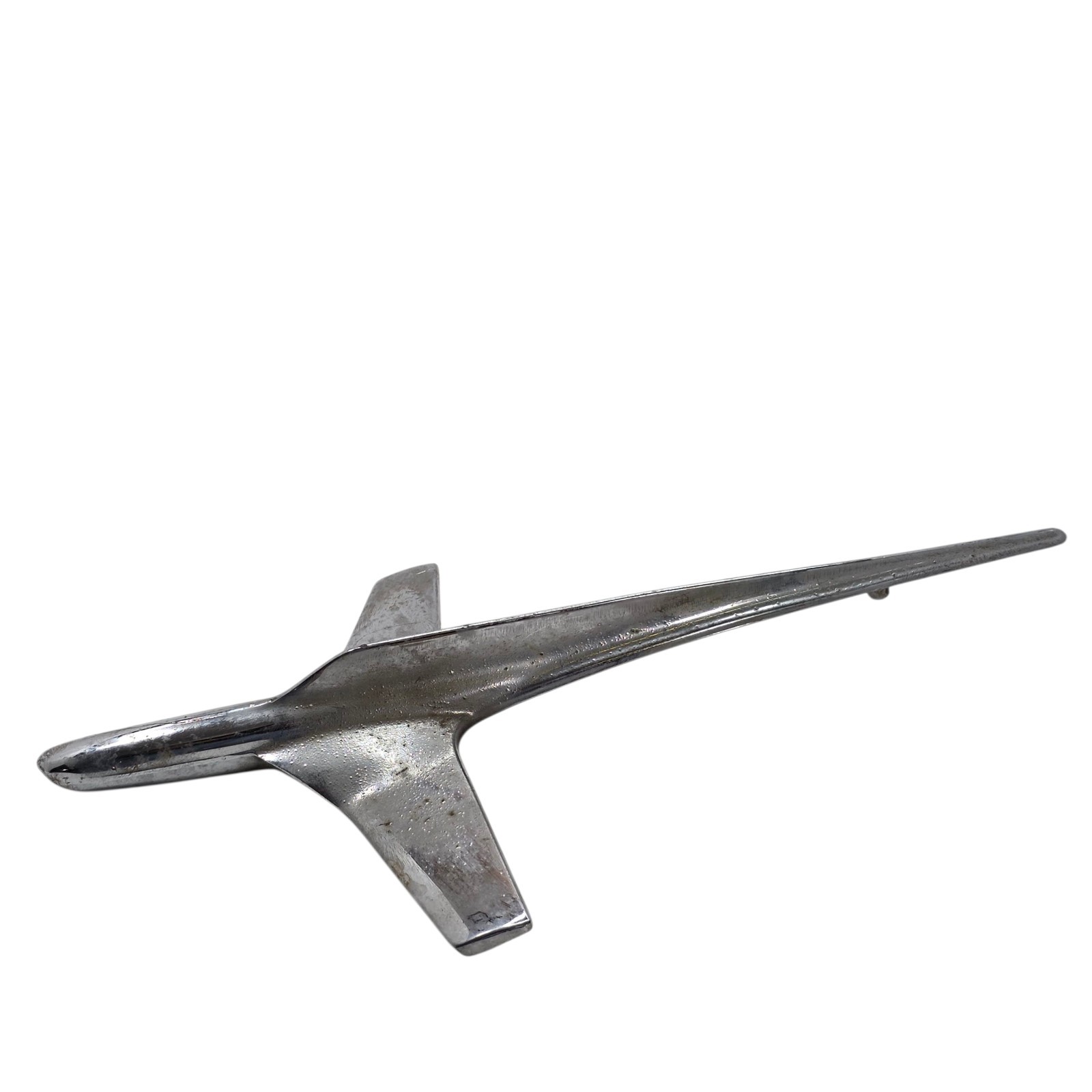 1955 Ford Fairlane Hood Ornament Jet Plane Chrome Emblem PN 16853-C Vintage