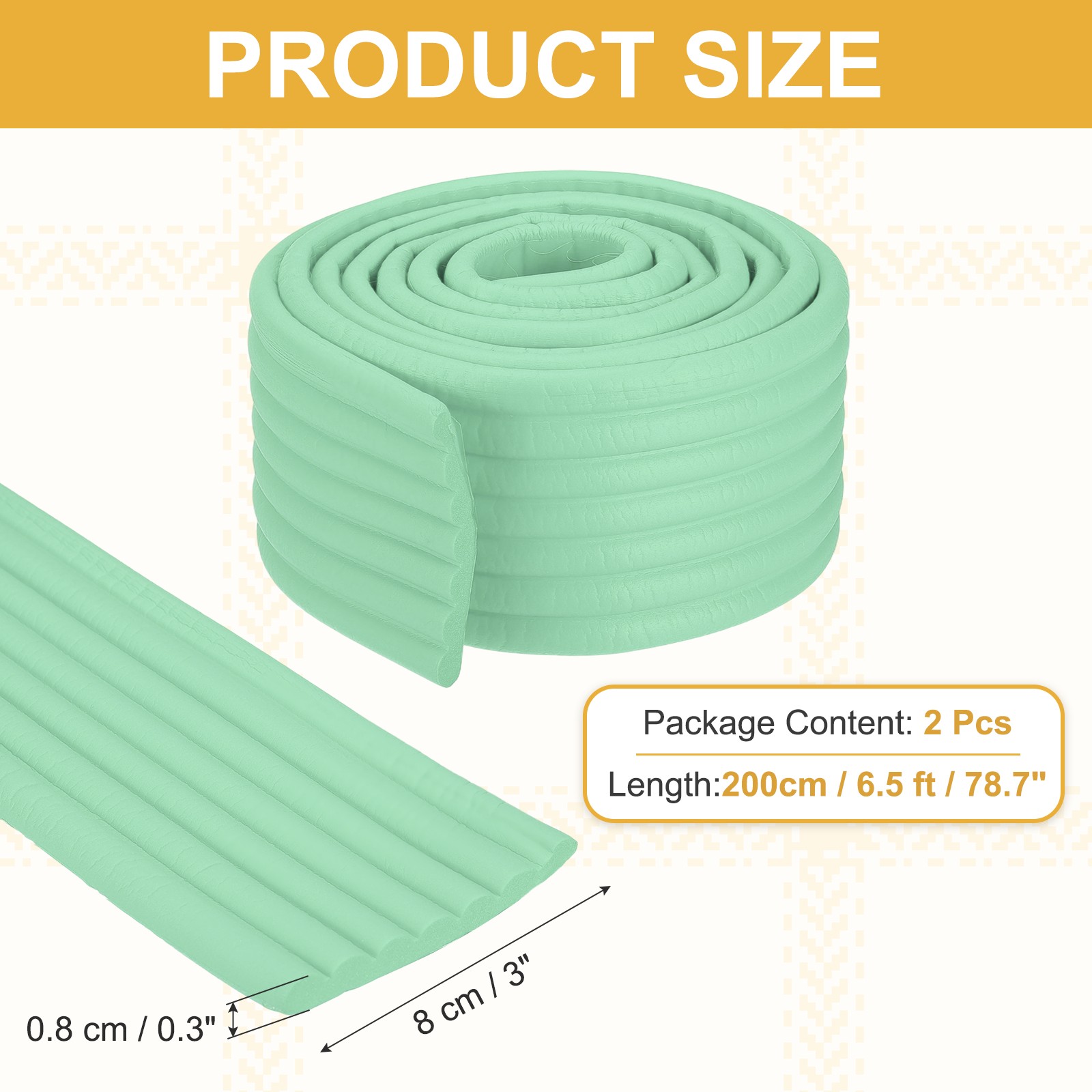 Bunk Bed Ladder Pad, (2m/6.5 Ft, Green)(2 Pcs), Bunk Bed Step Foam Padding