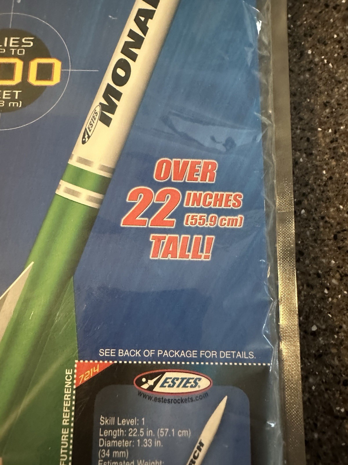Estes Monarch Flying Model Rocket Kit 7214 Skill Level 1