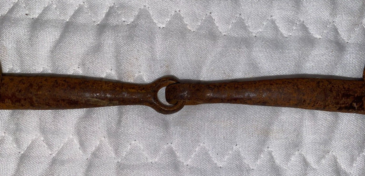 5 1/4'' BROWN IRON DOTTED TEXAS STAR WESTERN SNAFFLE BIT