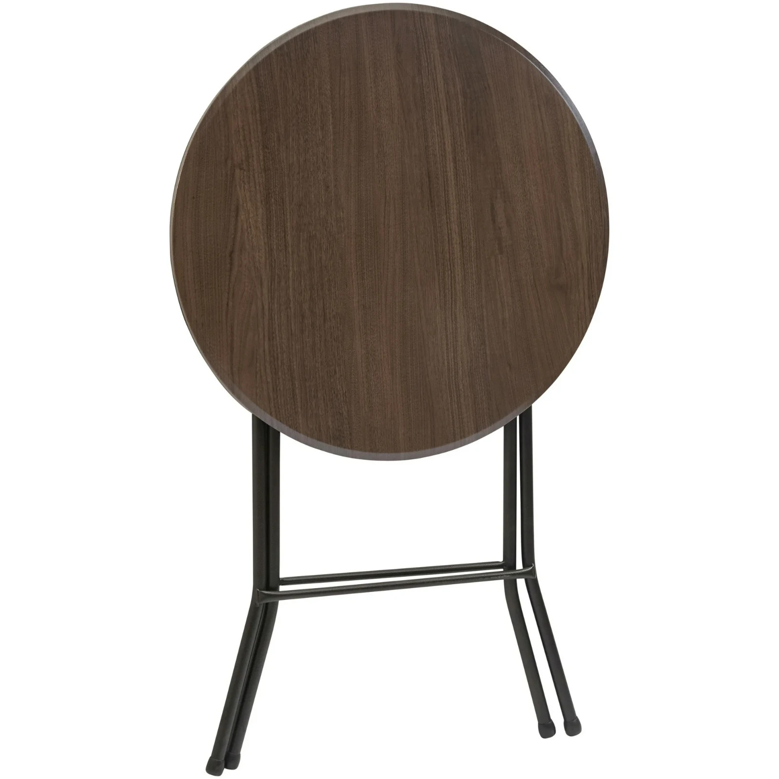 Mainstays 31"" Round High-Top Folding Table, Walnut