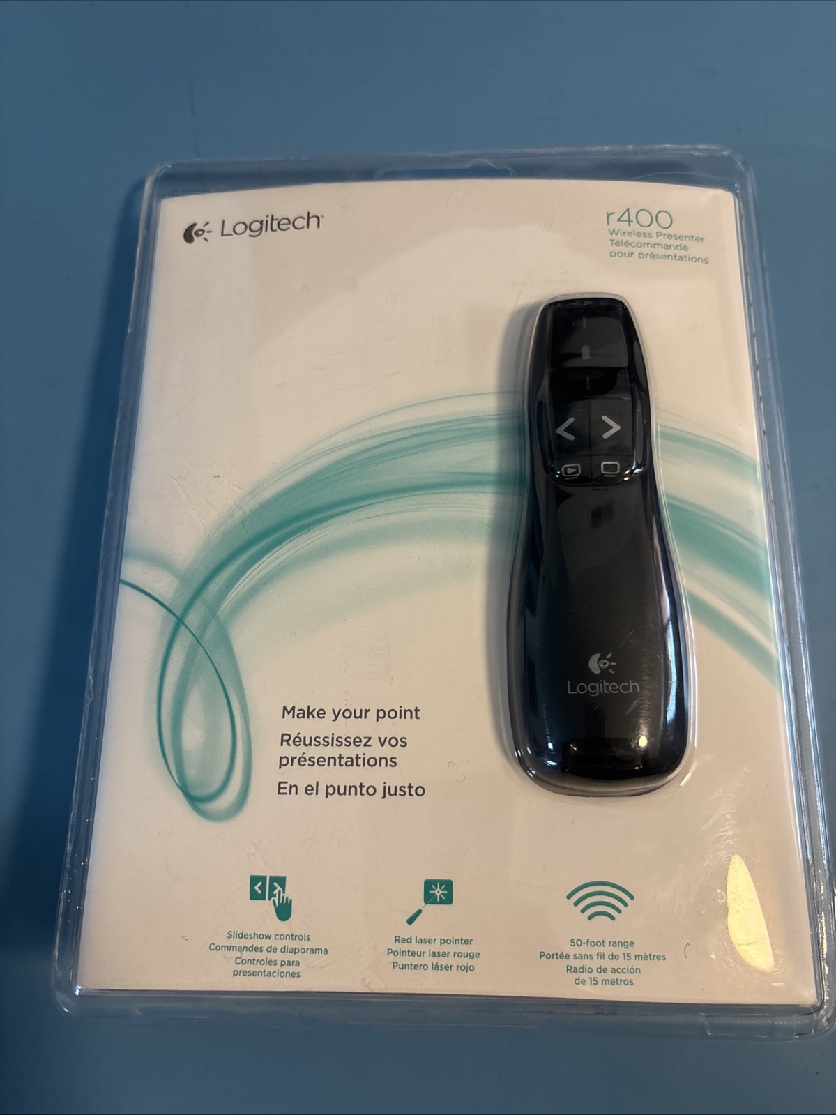 New Logitech Wireless Presenter R400, Wireless Presentation Remote Clicker/Laser