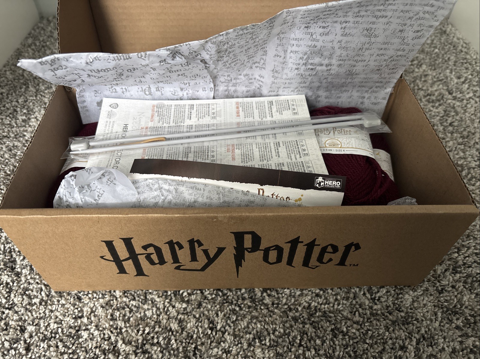 Harry Potter Gryffindor Slouch Socks & Mittens Knitting Kit Wizarding