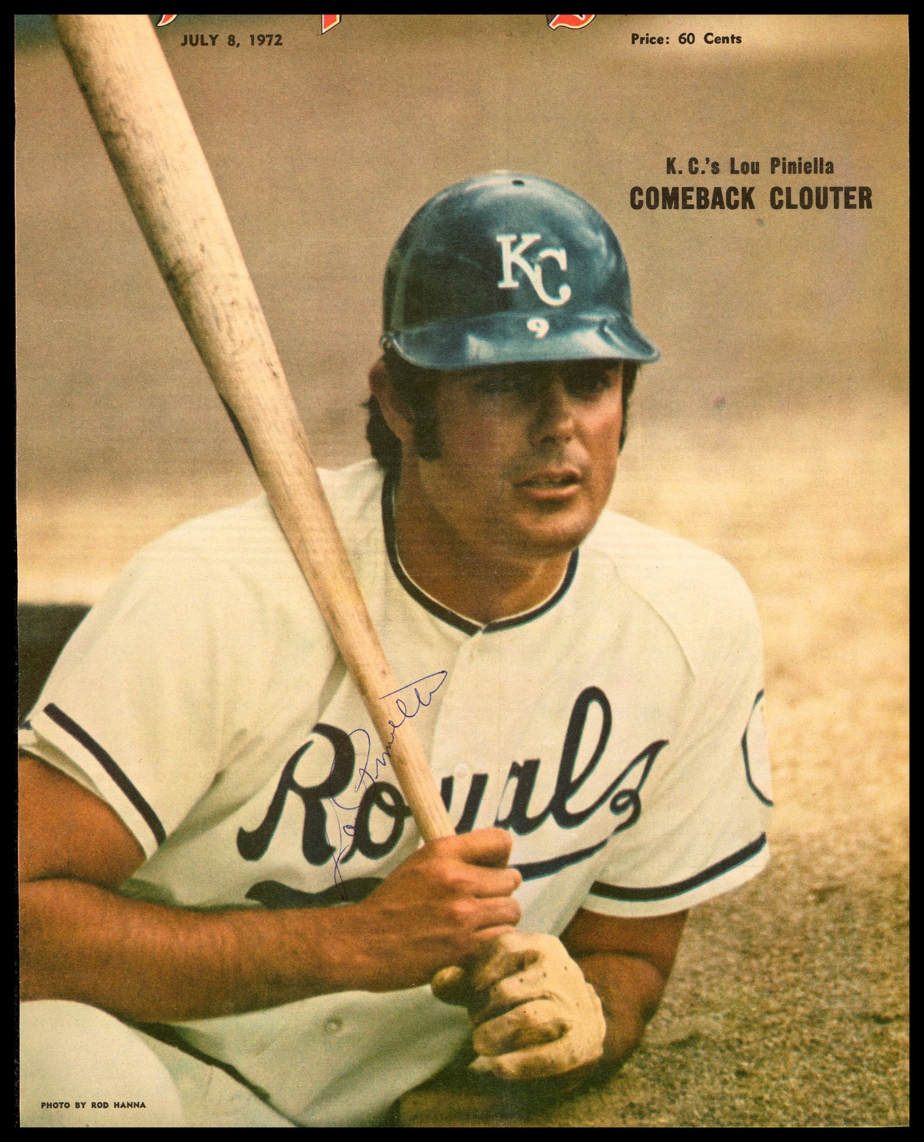 Lou Piniella Autographed Signed Sporting News Cover Kansas City Royals