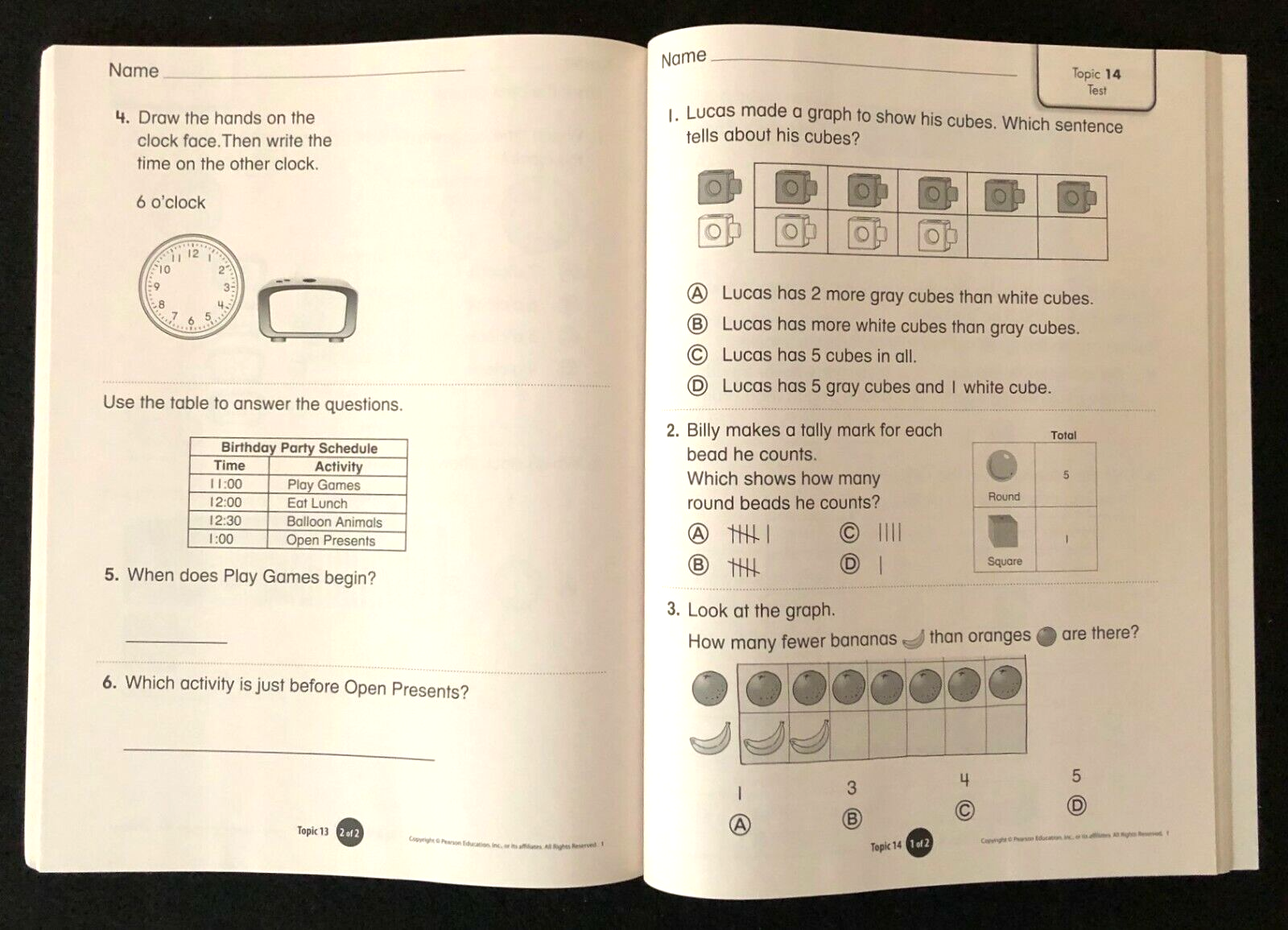 1st Grade - Pearson enVision ASSESSMENT SOURCEBOOK - Common Core (2012)