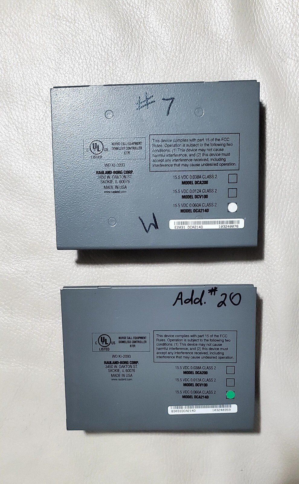 Rauland-Borg  DCA2140 Nurse Call Equipment Domeless Controller