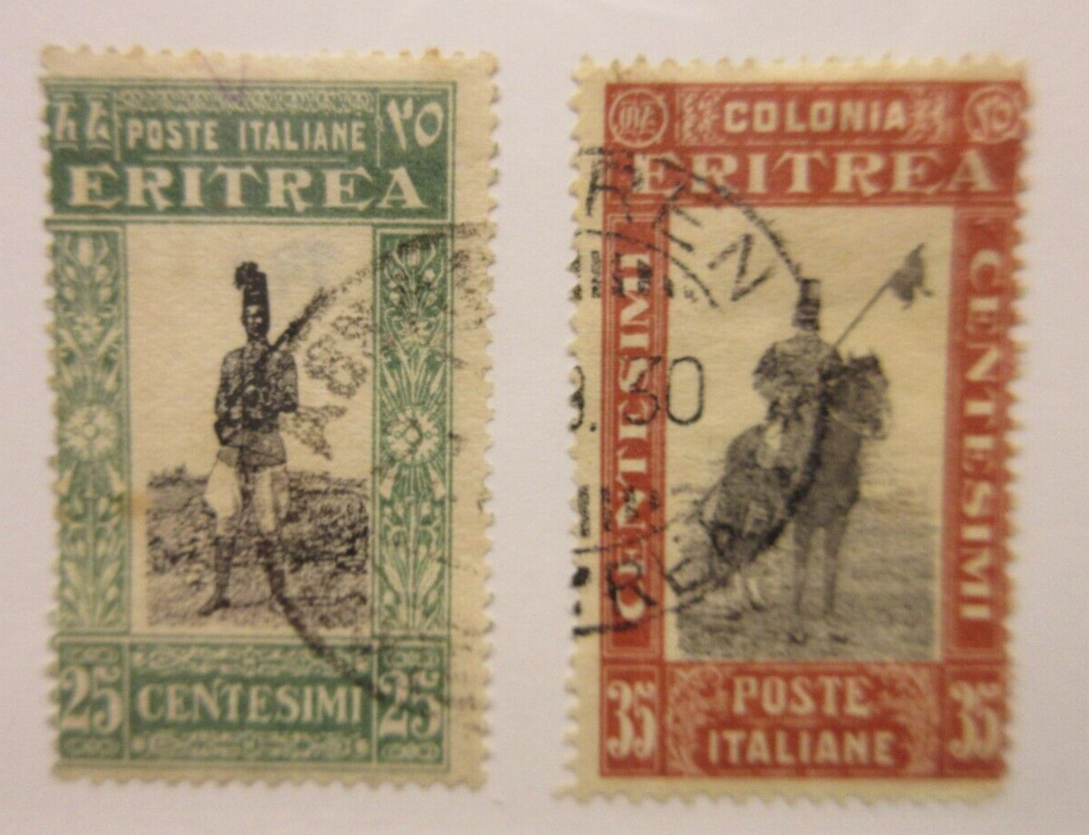 ERITRIA Scott: 123, 124, USED, Lot22, Cat $36.25