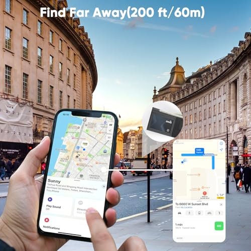[Apple MFi Certified] Air-Tags Bluetooth Tracker with Apple Find My, Smart
