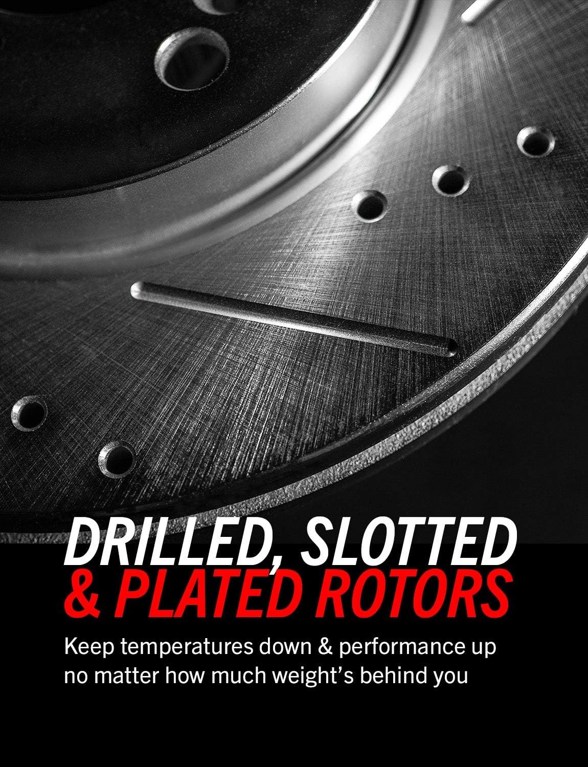 POWERSTOP AR82148XPR Front Evolution Drilled&Slotted Rotor Pair For Chevrolet Bo